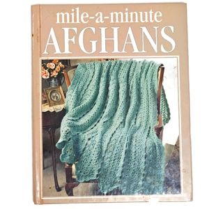 Vintage Hard Back Mike a Minute Afghan Crochet Pattern Book
